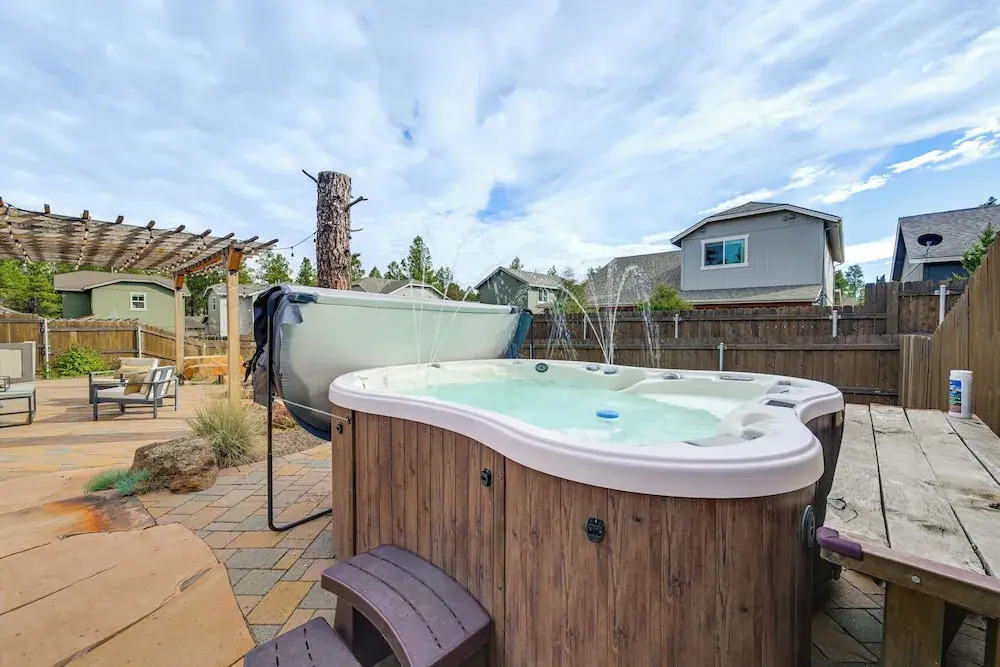 Hot Tub + Fire Pit: Modern Flagstaff Home