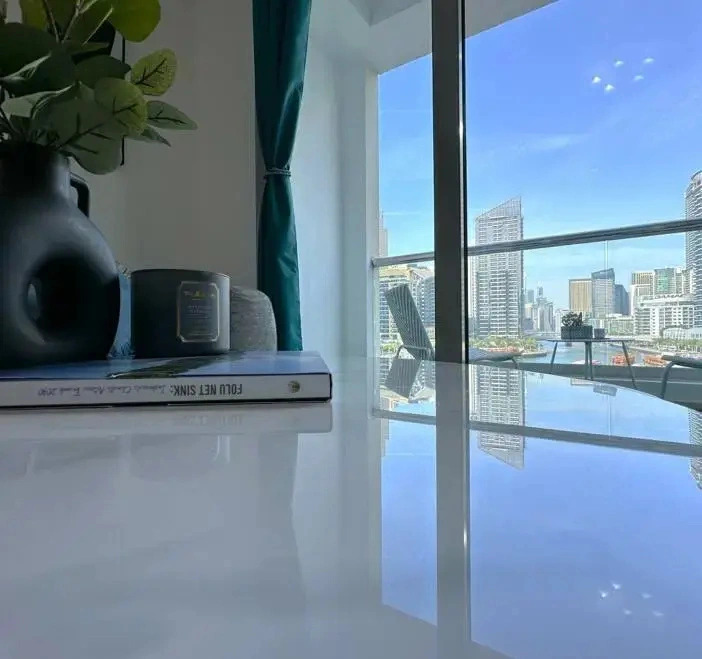 Квартира Lxury Brand New Studio with Balcony and Marina View