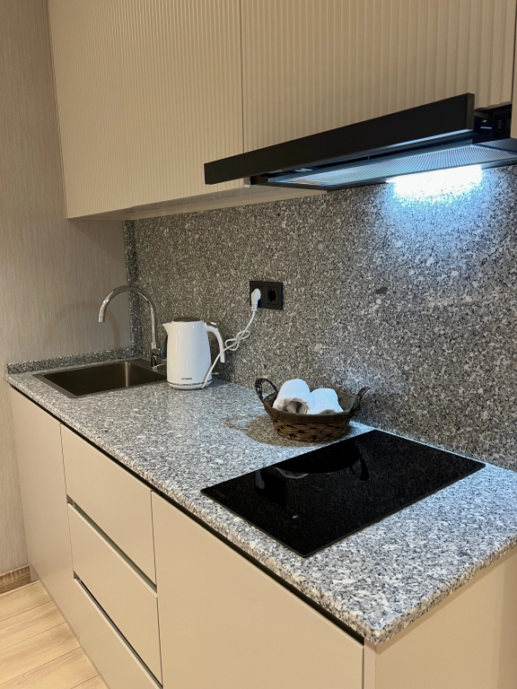 Апартаменты Premium 1st line, free rooftop pool and sea view
