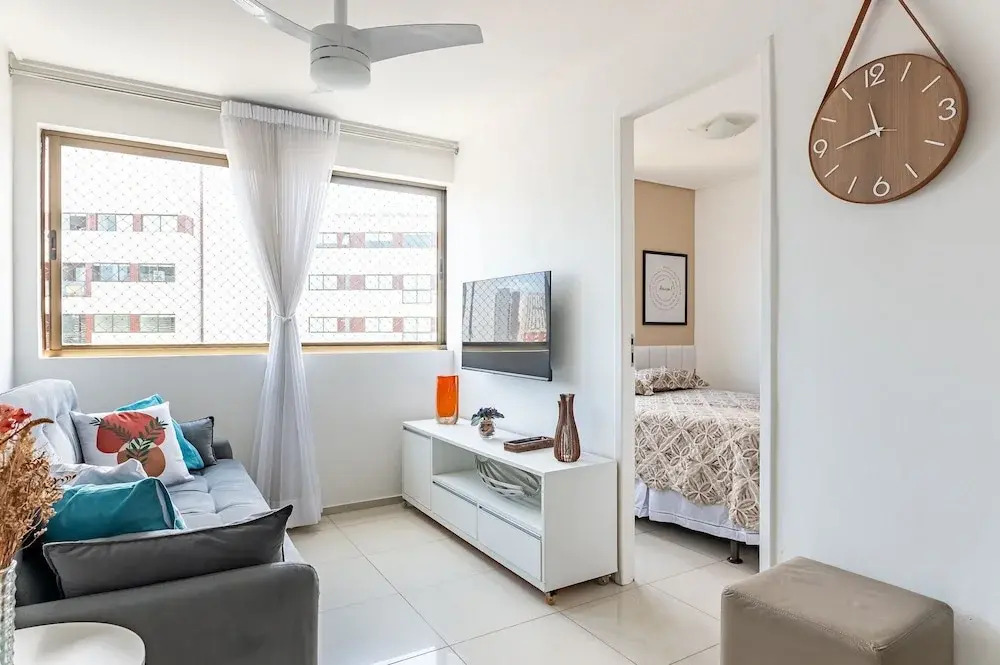 109 Flat completo e acolhedor nas Graças
