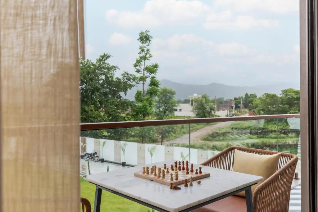 SaffronStays Raaga - luxury 4BR villa with private pool, lawns, gazebos & sweeping Aravalli hill vie