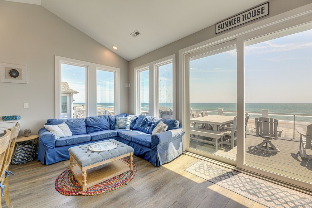 Beachfront Oasis w/ 2 Large Decks, BBQ & Views!