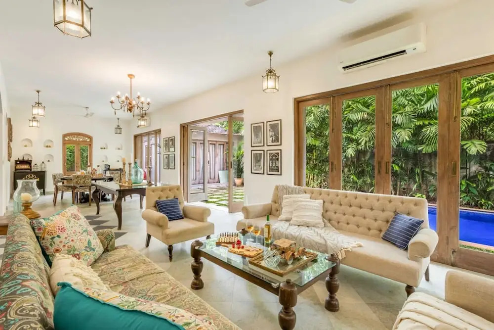 Villa Poorvi by Hireavilla - 4BHK Villa in Siolim with Pool and Forest View
