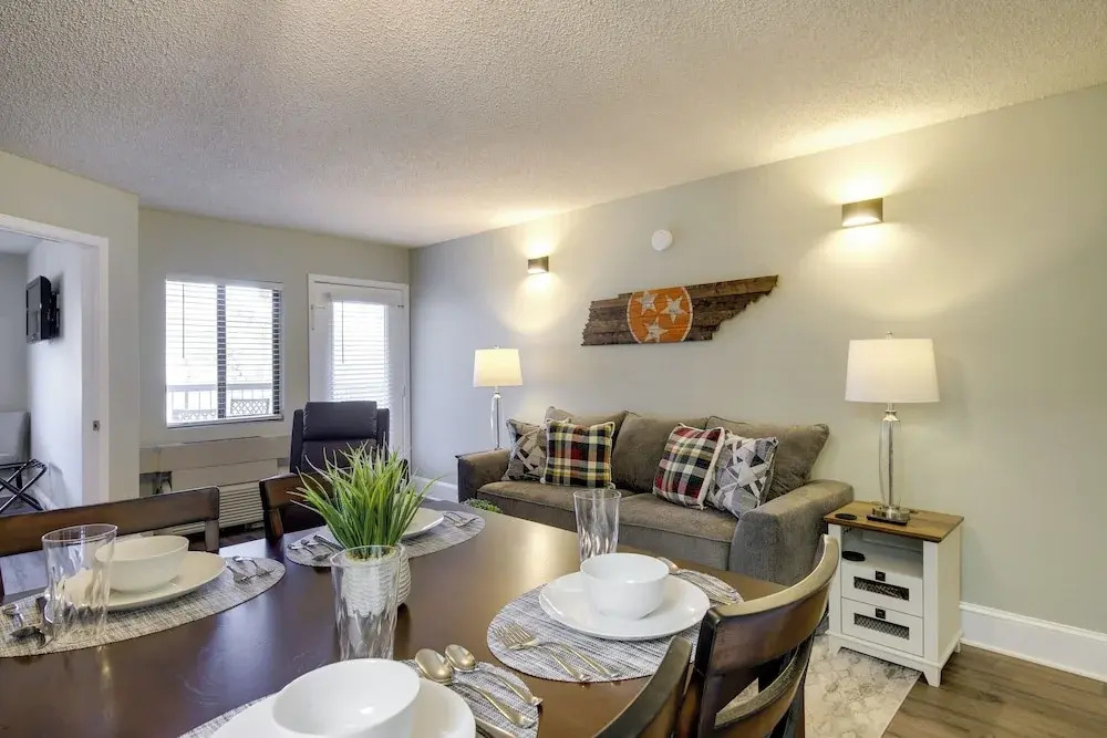 Pool, Views & Steps to Town: Chic Gatlinburg Condo