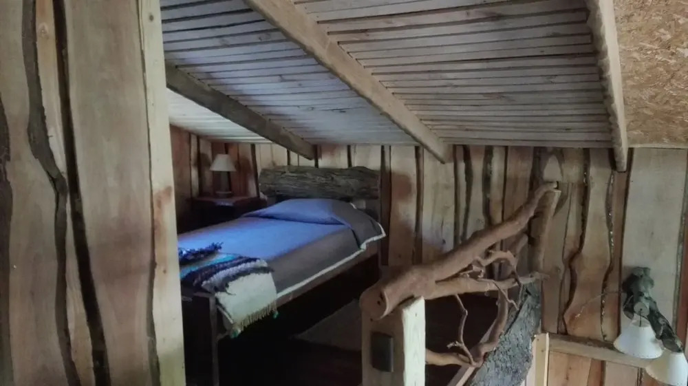 Wonderful rustic cabin, with native trees, with Rio Trancura, equipped