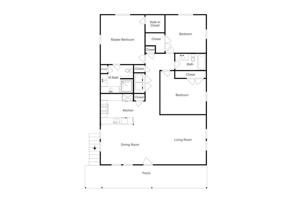 Royal Palm Home 3 Bedrooms 2 Bathrooms Home
