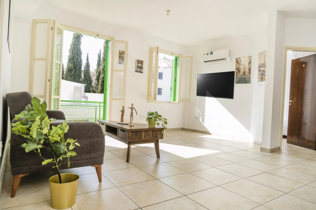 City center studio with terrace view