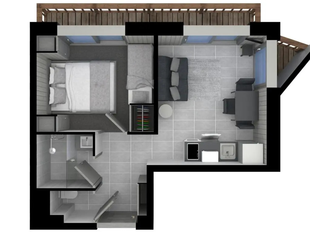 Appartement Courchevel 1650, 2 pièces, 3 personnes - FR-1-563-44