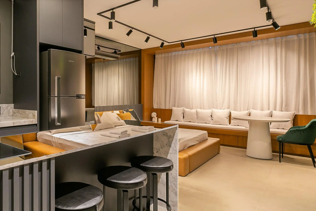 Studio Moderno Com Piscina No Rooftop #corg01