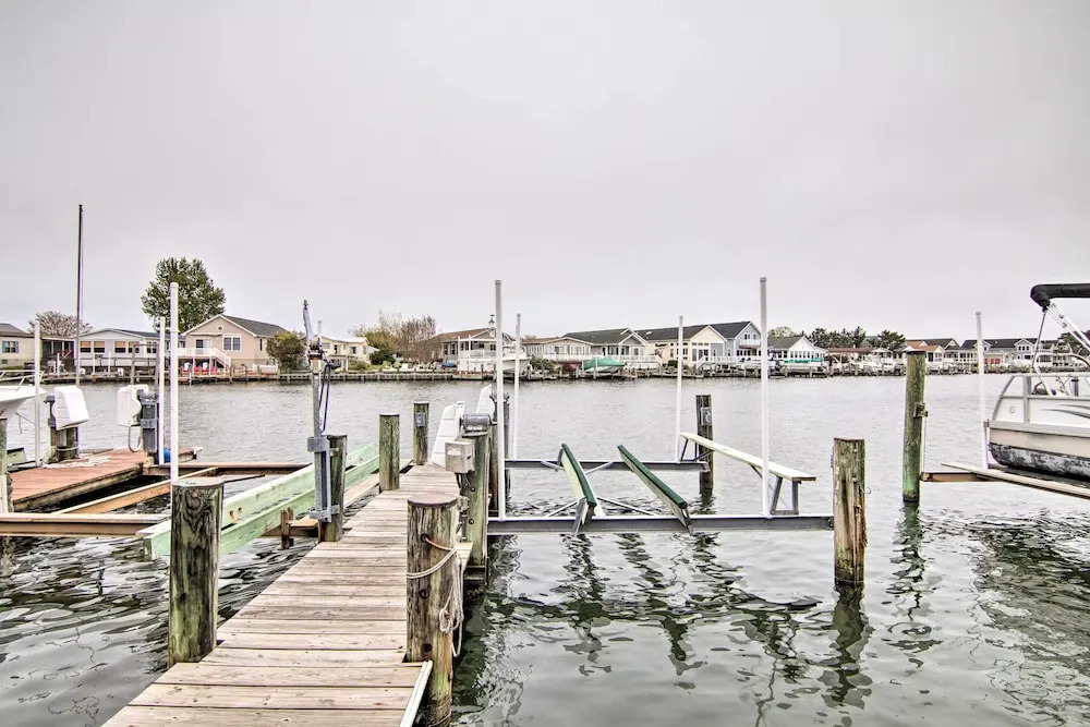 Walk to Maryland Beach: Canal-Front Escape w/ Dock