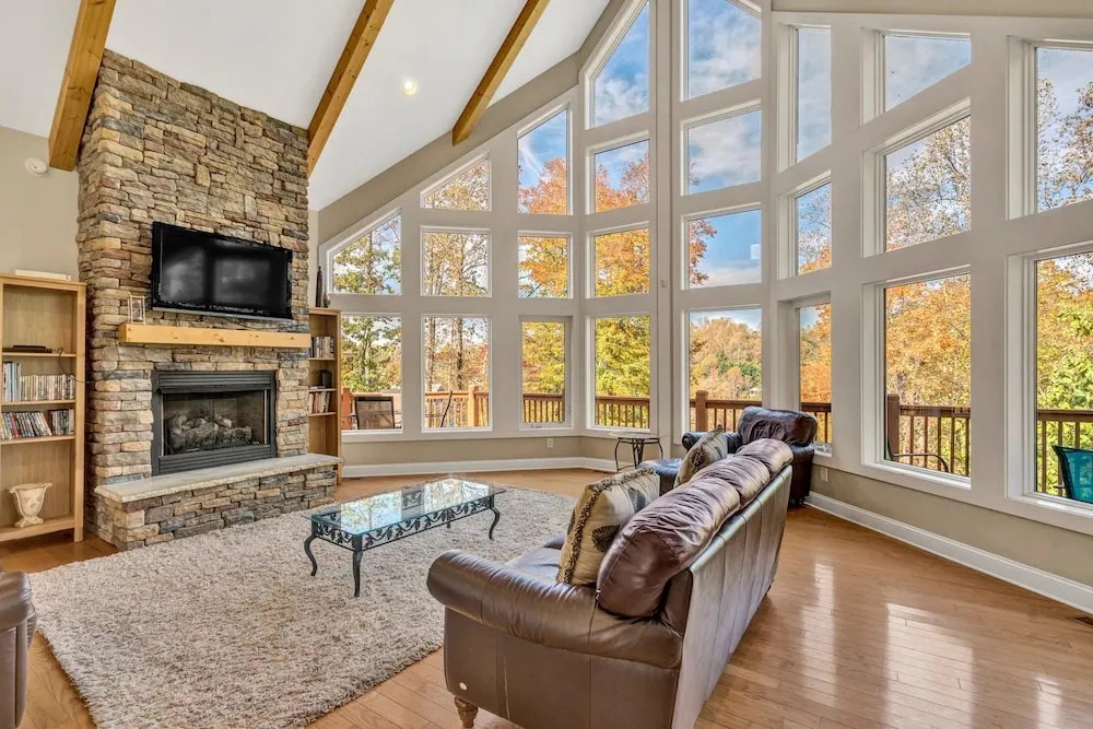 Osprey Cove - Custom Lakefront Home With 2-story Dock, Wifi, Game Room and Fireplace