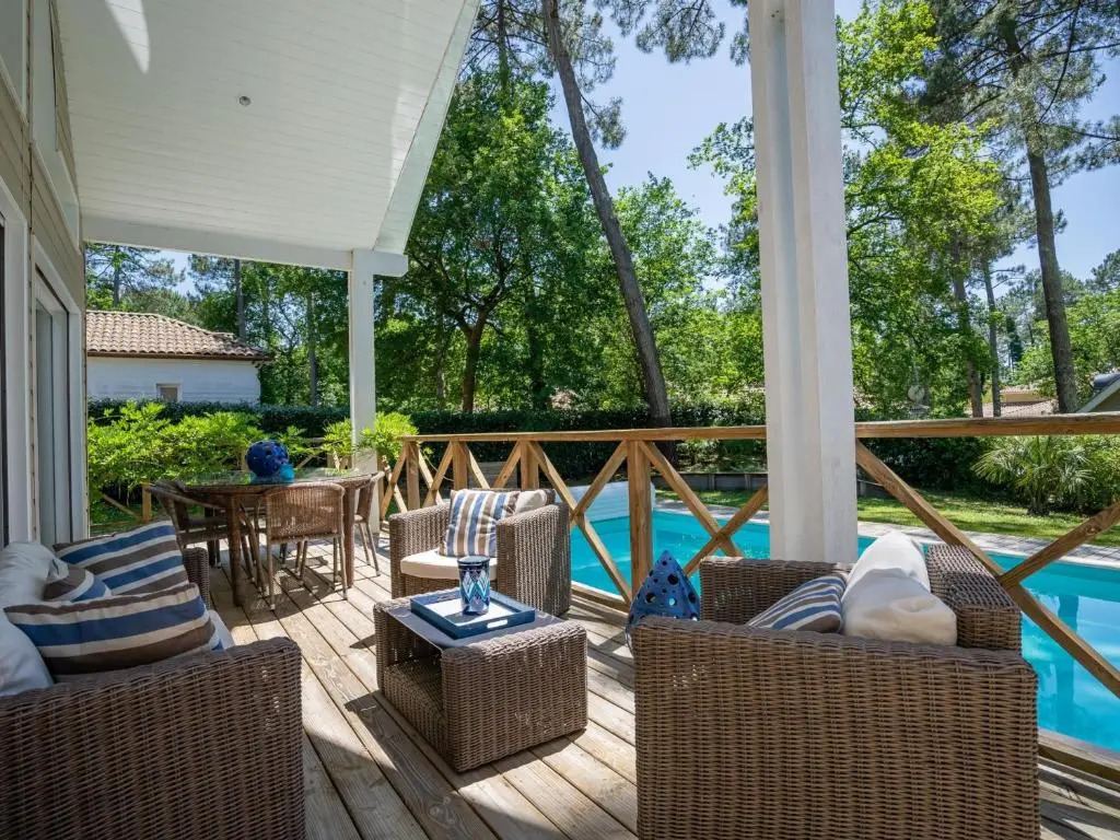 Villa a Biscarrosse Avec Piscine Chauffee Et Jardin Pour 6 Personnes - Fr-1-521-93