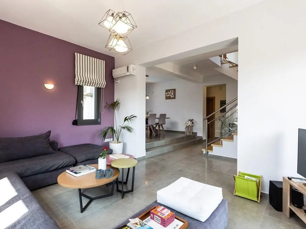 Beautiful New Large House Private Pool 500 M From Beach At Rethymno Nw Coast