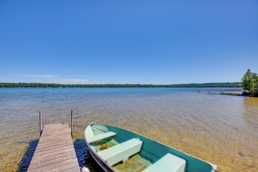 Beach Access & Dock: Little Traverse Lake Cottage!