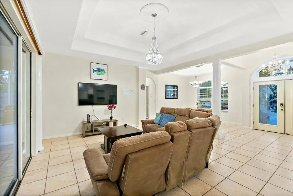 Palm Paradise with Heated Saltwater Pool - 10 min to the Beach