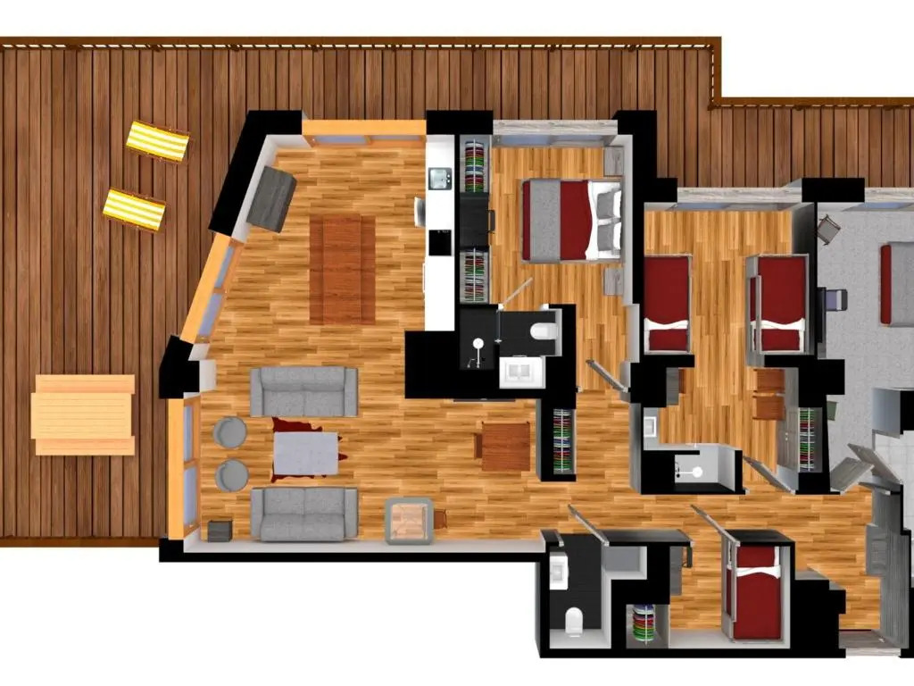 Appartement Méribel, 4 pièces, 8 personnes - FR-1-565-14