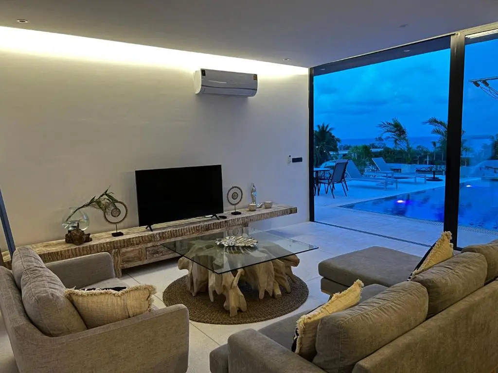 AURA AIR 1, pool & seaview villa, Choengmon 500m