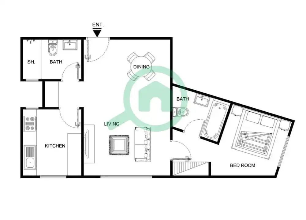Lovely and Spacious 1BR in DEC Tower Near Marina Walk
