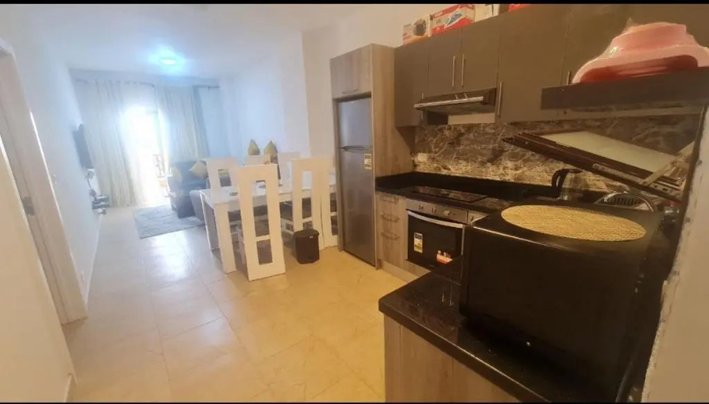 Beautiful 2 bedroom apartment overlooking the sea and swimming pools for recreation and spending time with the beauty of nature
