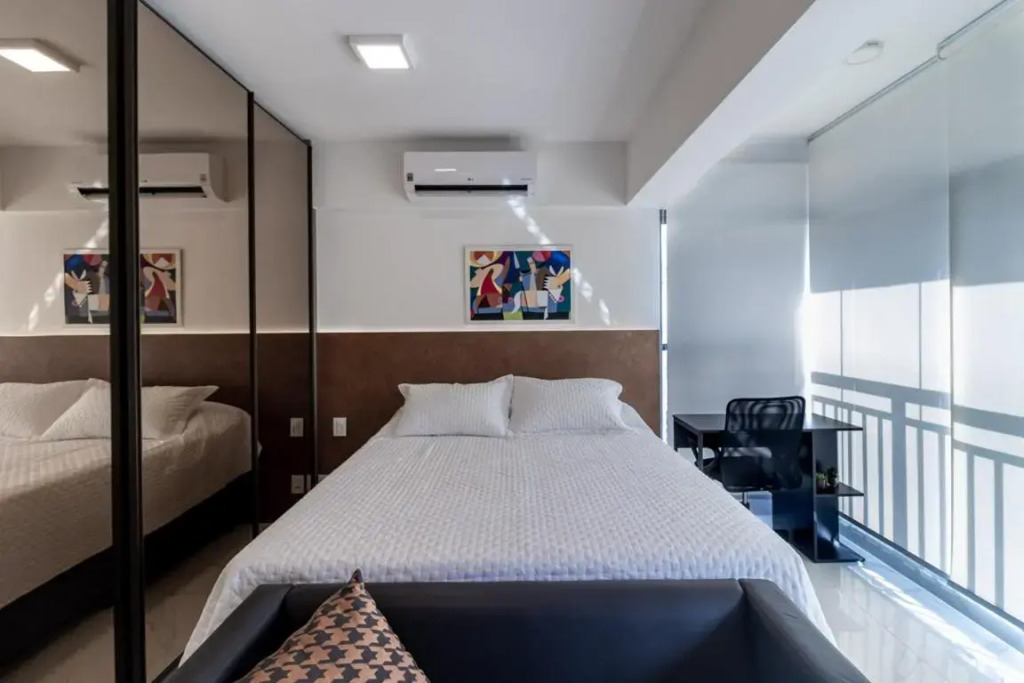 Studio de luxo mobiliado em Moema