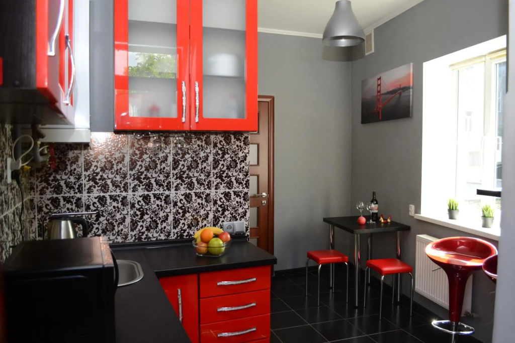 Modern Red Apartment