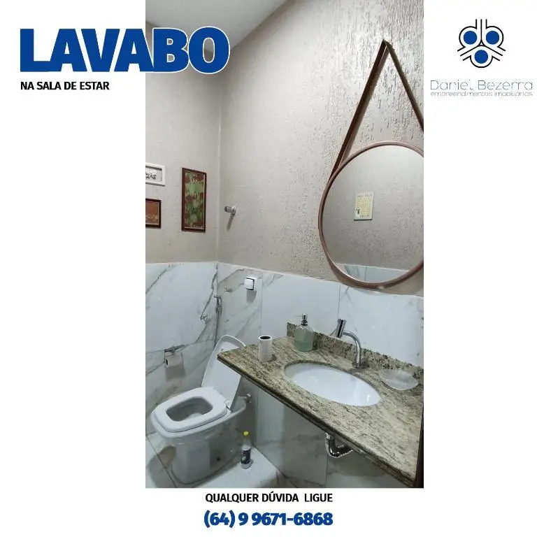 Casa com piscina, churrasqueira, 3 suítes com ar condicionado