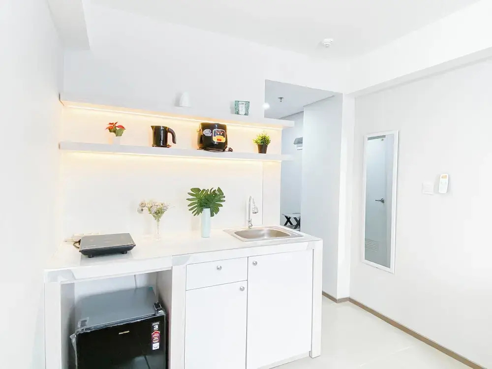 Warm Neutral Studio Room At Meikarta Apartment