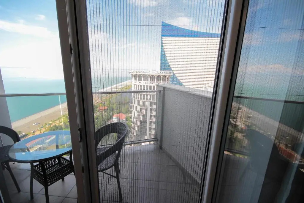 Sea to sky beachfront studio apartment with stunning sea views in Batumi
