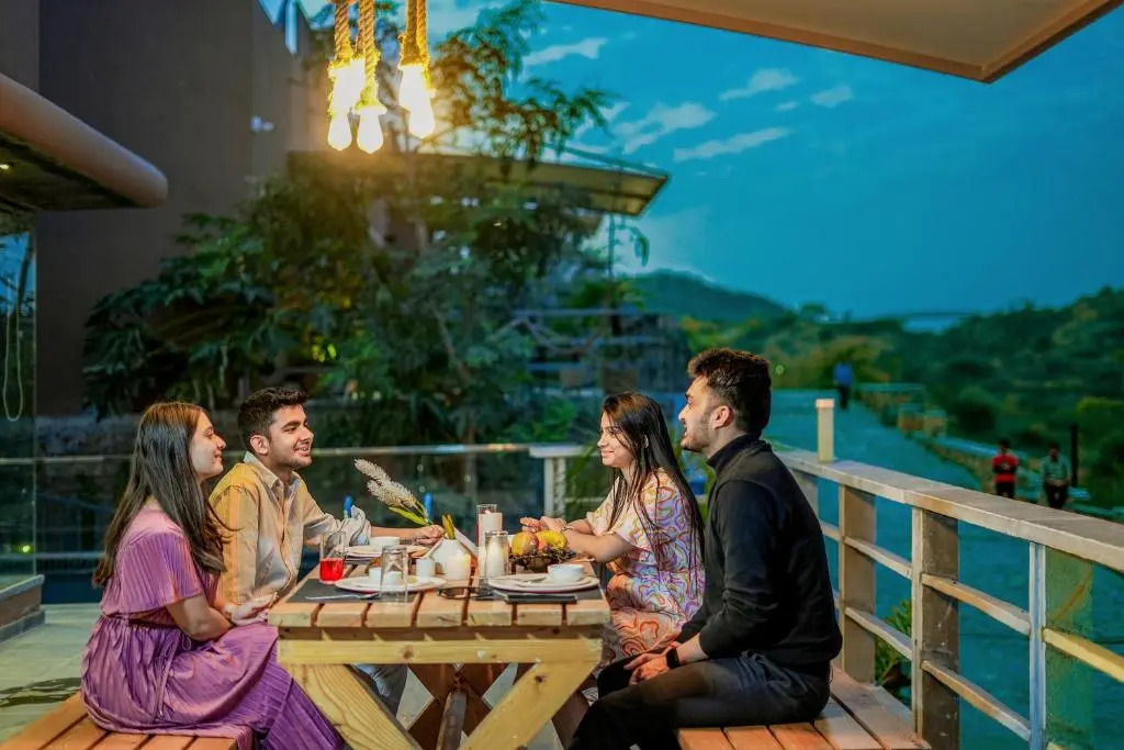 SaffronStays Moringa WishingTree - 3-BR villa near Nathdwara with pool, lawn and hillside views