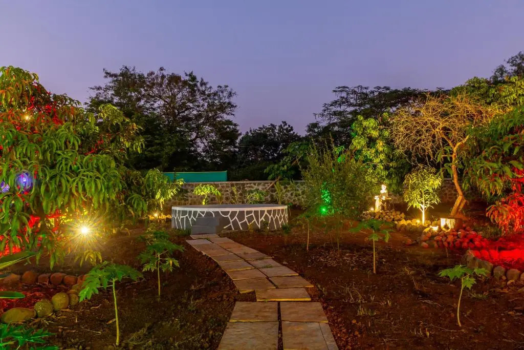 SaffronStays Apricus Farm - 4BHK Veg Estate with Pool, Yoga & Garden