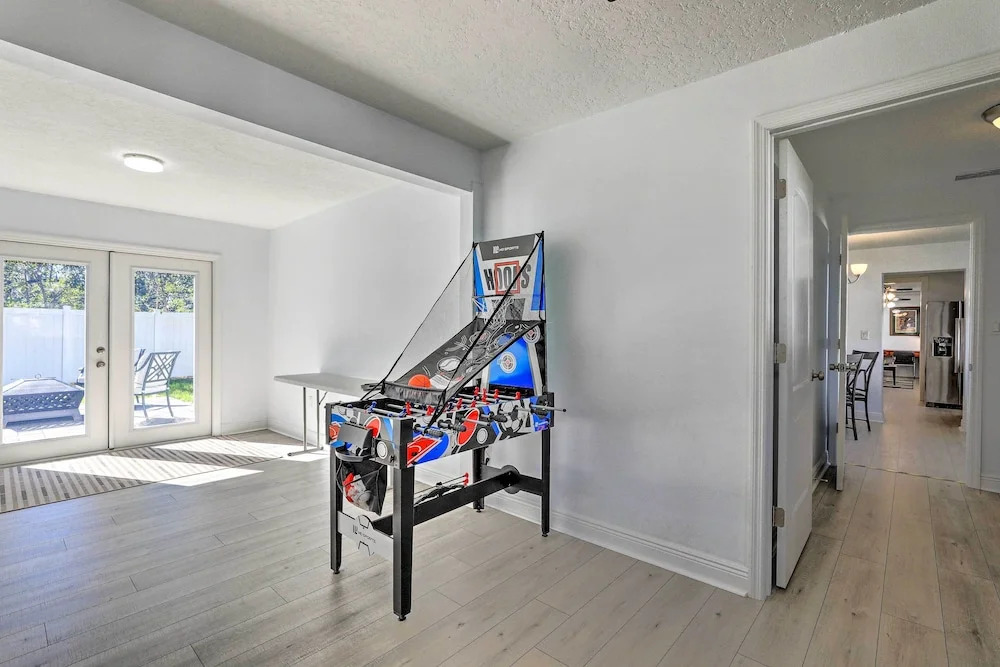 Chic Home w/ Fire Pit & Patio, Walk to Lake!