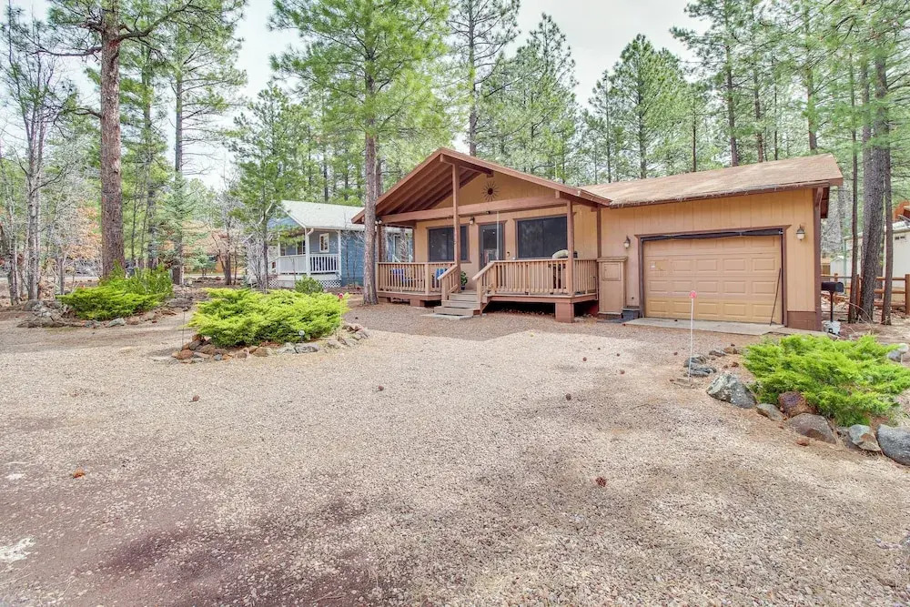 Updated Deck & Fireside Table: Pinetop Cottage