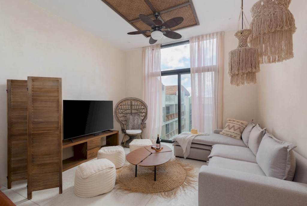 Fancy Stylish Condo | Great Lounge Area and Pool in Aldea Zama | High-Speed WiFi | Concierge
