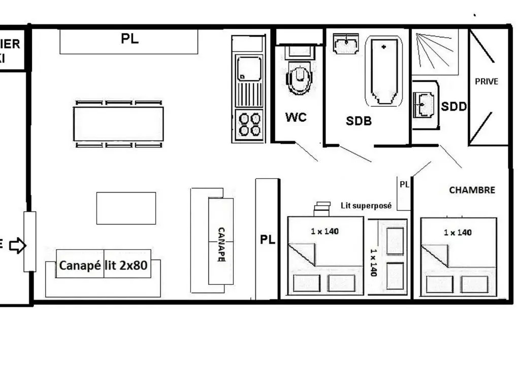 Appartement Les Saisies, 2 pièces, 8 personnes - FR-1-594-41