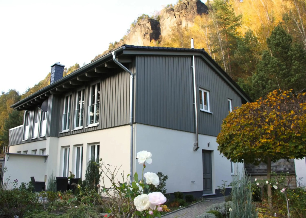 Ferienhaus Menuett - Kamin - Terrasse - Elbblick