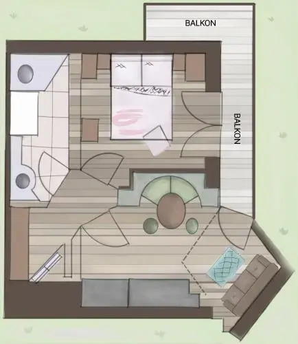 Gästehaus Schusser an der Therme, Frühstück, Doppelzimmer und Ferienwohnung