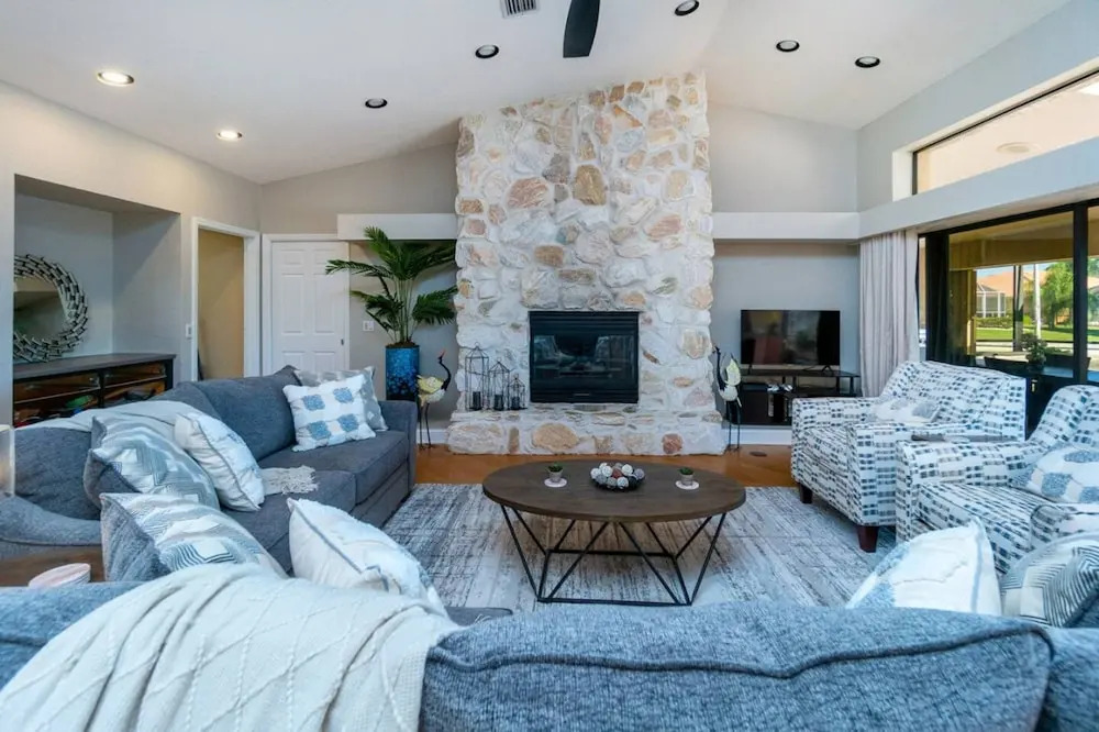 Waterfront Villa with Heated Pool & Spa
