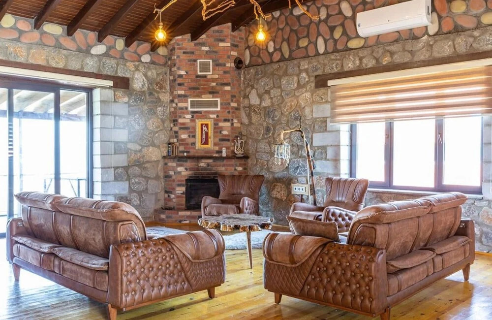 Amazing Stone House With Fireplace and Private Pool Surrounded With Nature in Iznik Bursa