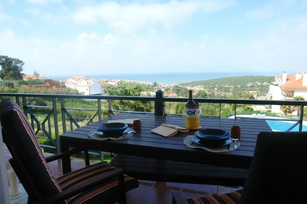 Apartment with 2 bedrooms in Ericeira with wonderful sea view shared pool terrace 1 km from the beach