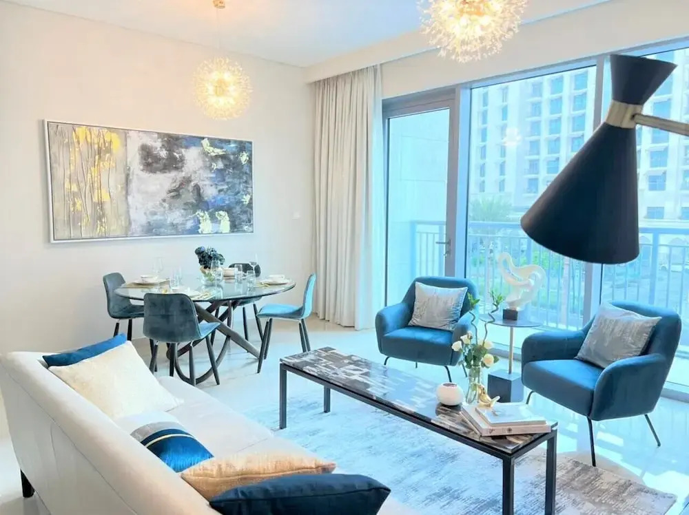 Elegant Luxury Apartment with Stunning Lake Views in Dubai Creek Harbour By ĀYA Boutique