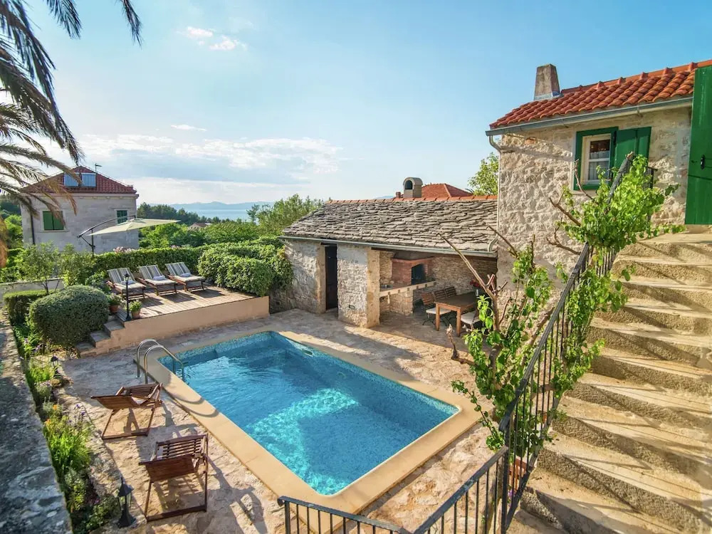 Authentic Villa With Pool on the Island of Brac, Near the Beach
