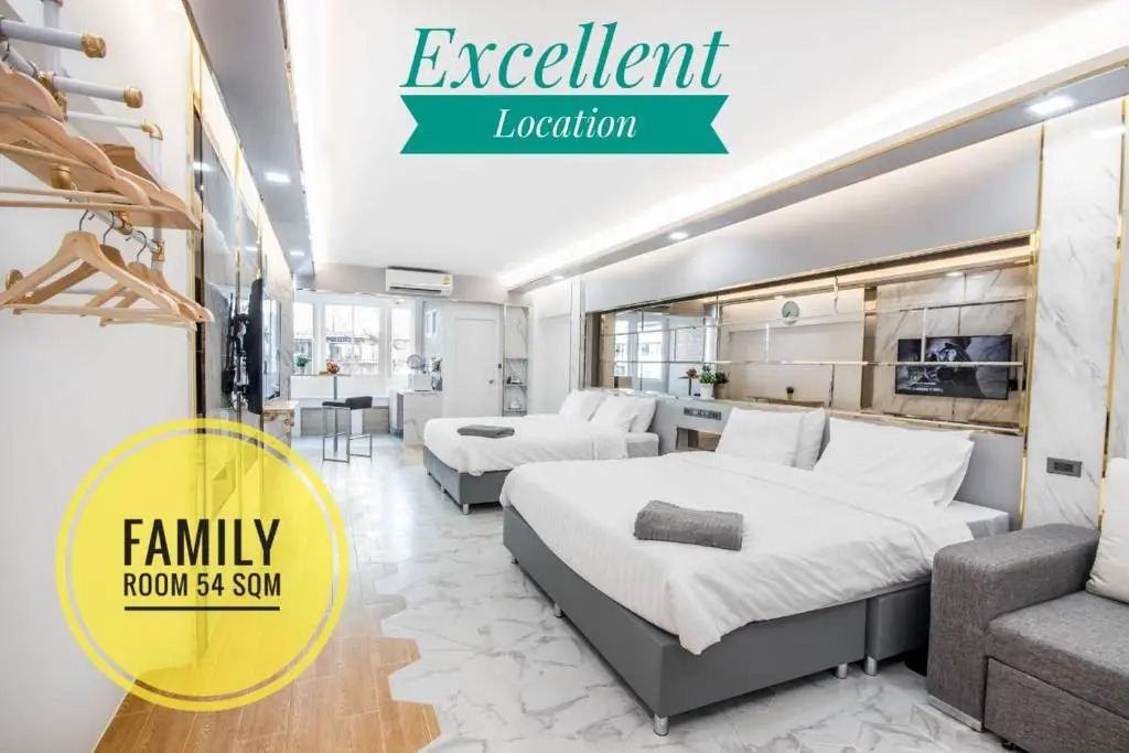 Family Hub Pratunam 6 FREE Airport pickup min 3nights and 4Adults stay