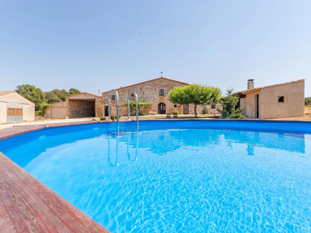 Catalan Farmhouse With Round Pool in the Middle of Forest