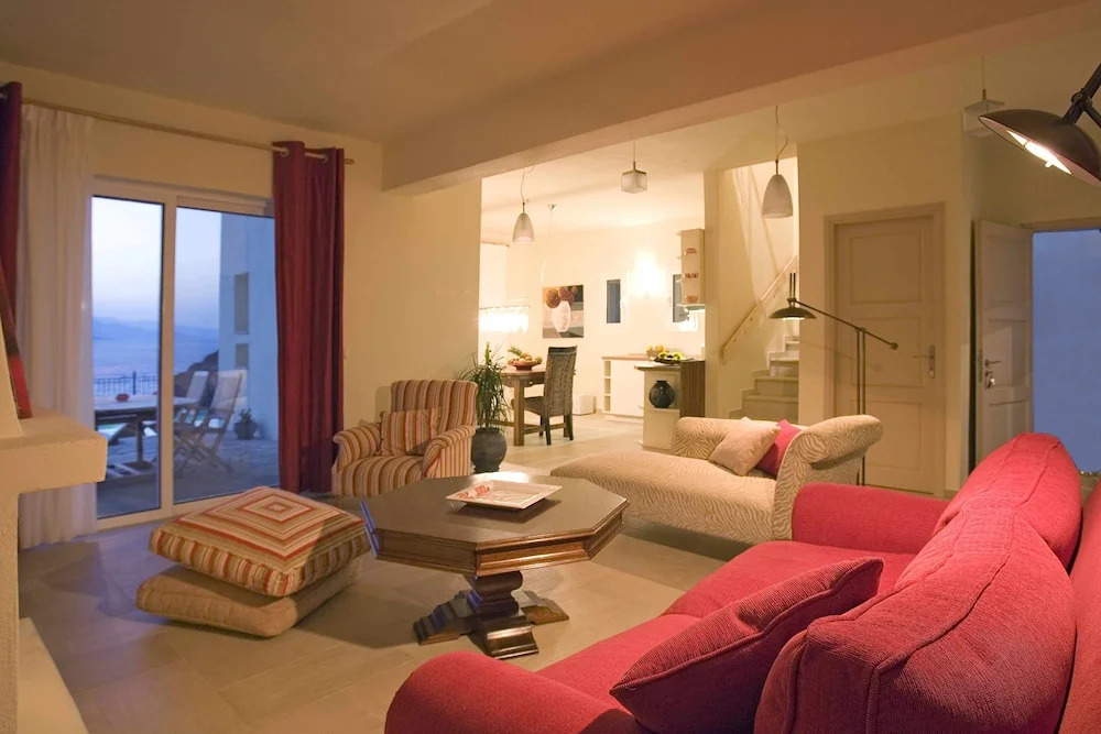 Villa Ares with private pool and a spectacular seaview 150m from the beach