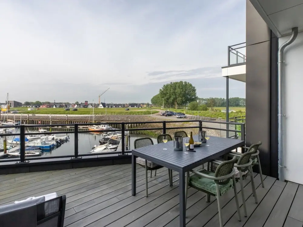 Lush apartment with water views