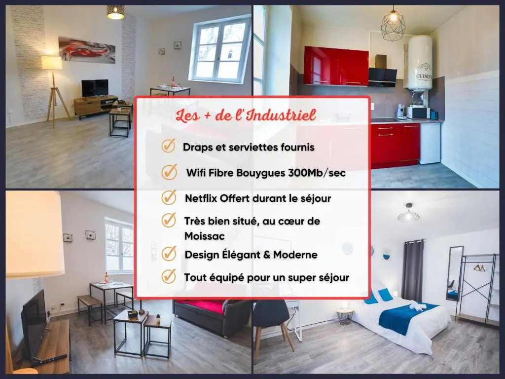 T2 en RDC style industriel en centre ville "Cottage de Moissac"