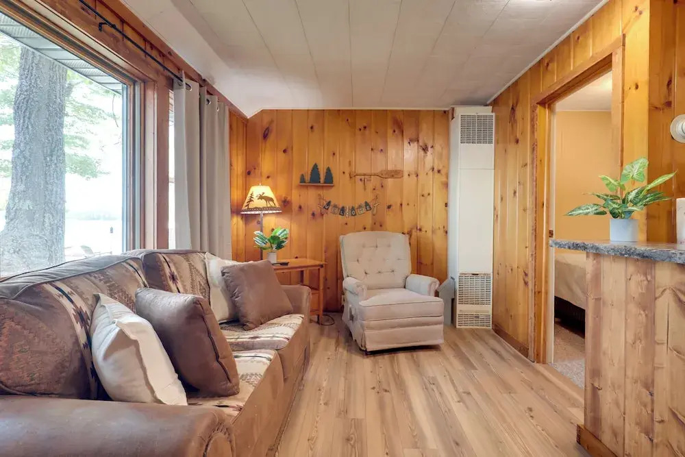 Dock + Views: Wooded Cabin on South Twin Lake