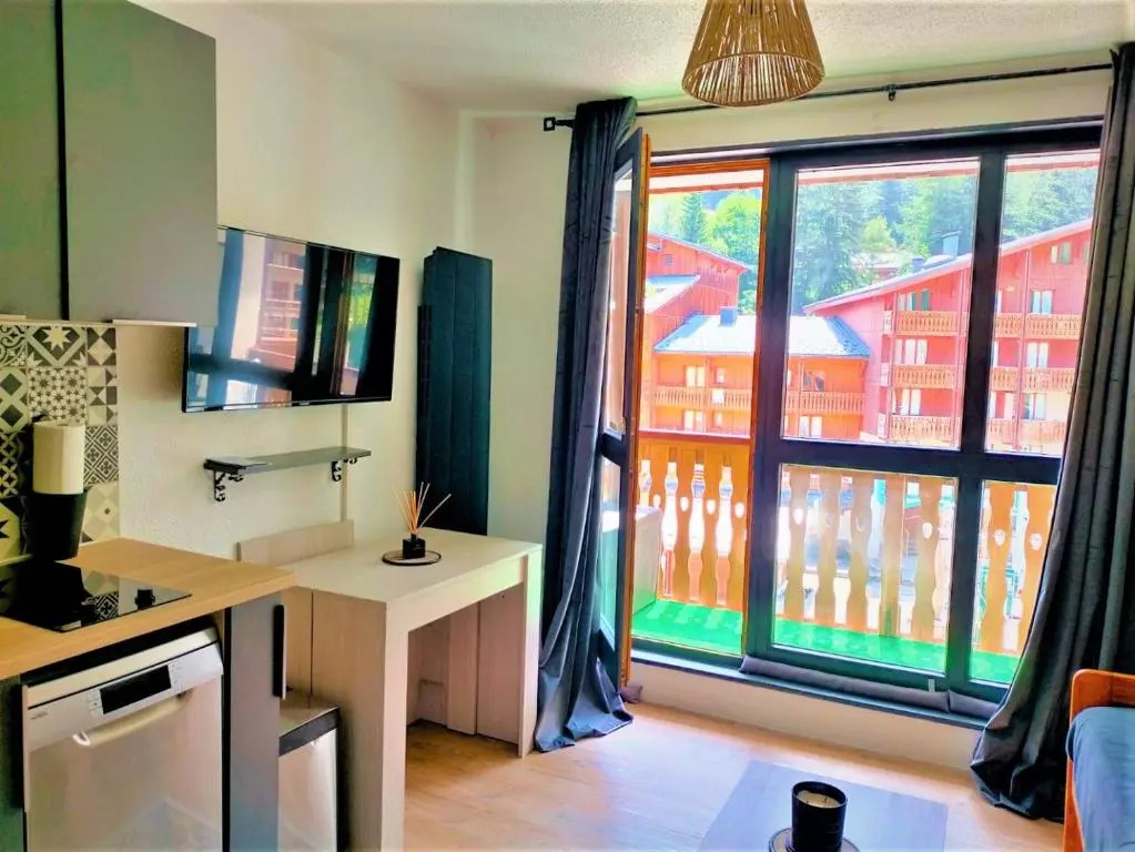 Valfrejus Studio 19m2 cosy 4 couchages 60 m des pistes