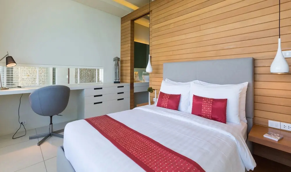 Villa Natha, world-class sea view, gym, massage room, cinema, full service with private dining, north Chaweng