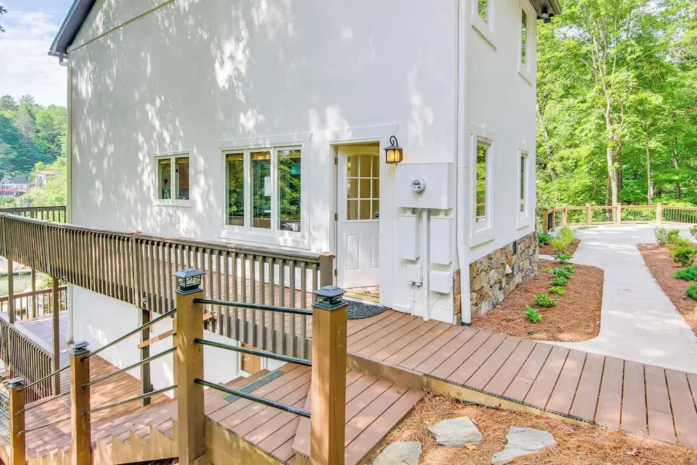 2-story Deck: Waterfront Lake Lure Home!
